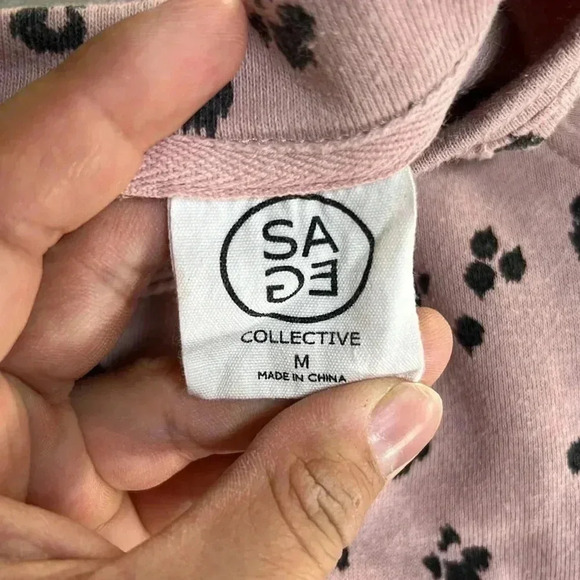 Sage Collective Prink Animal Print Sweater Size M - Picture 3 of 6